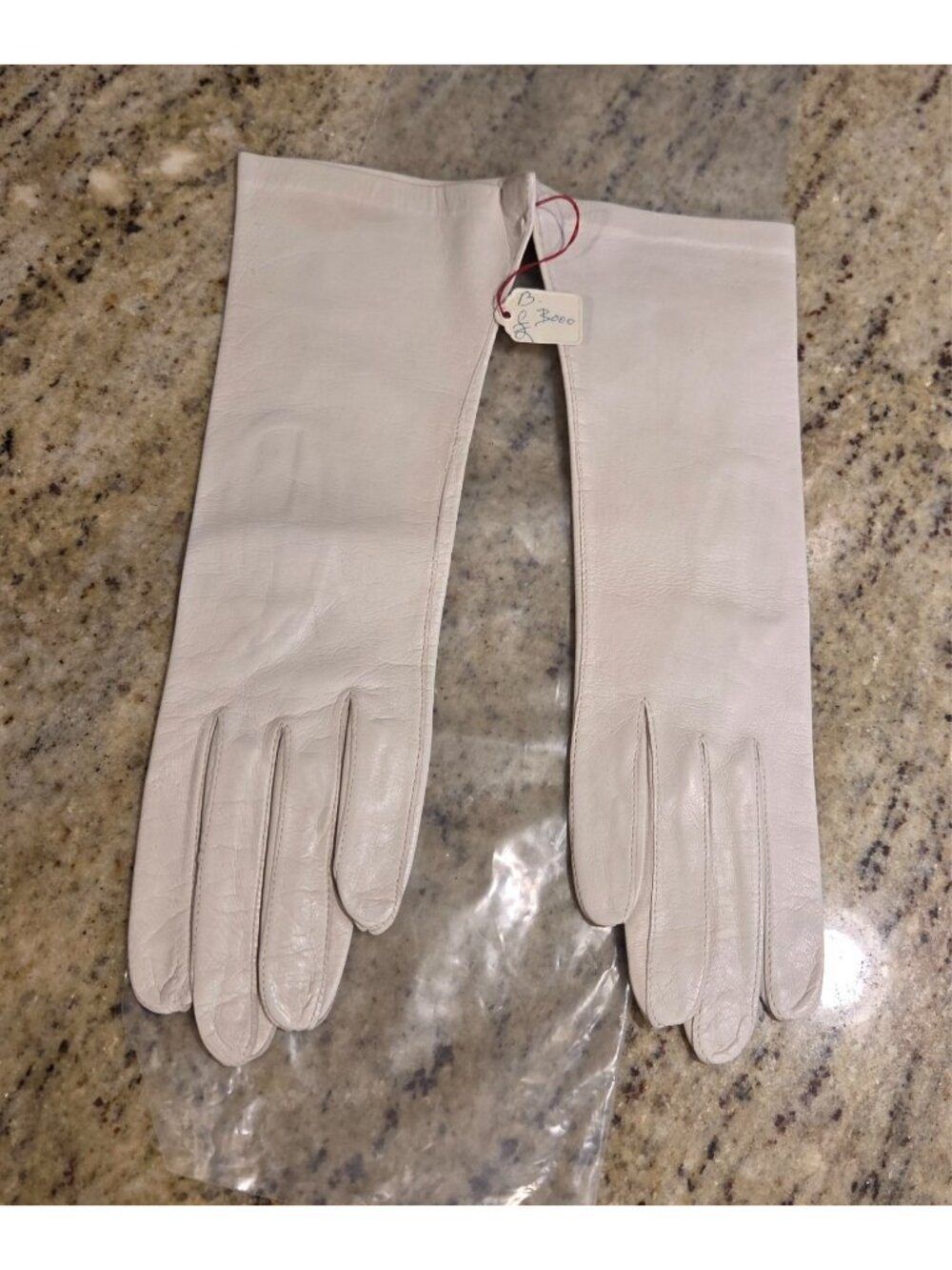 New! Vintage Women's Size S 6.5 Tan Soft Leather Formal 10.5" Long Gloves